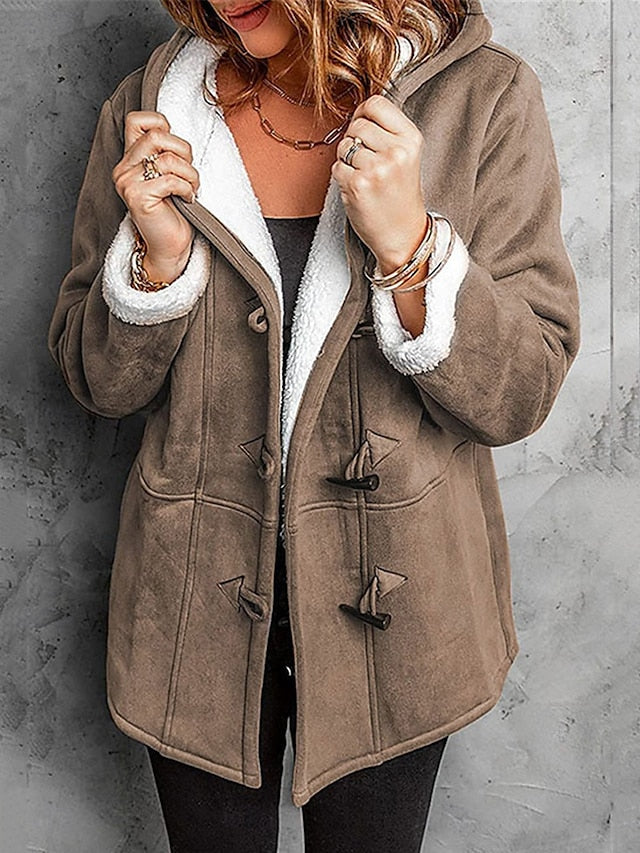 Giacca in pile con cappuccio